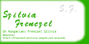 szilvia frenczel business card